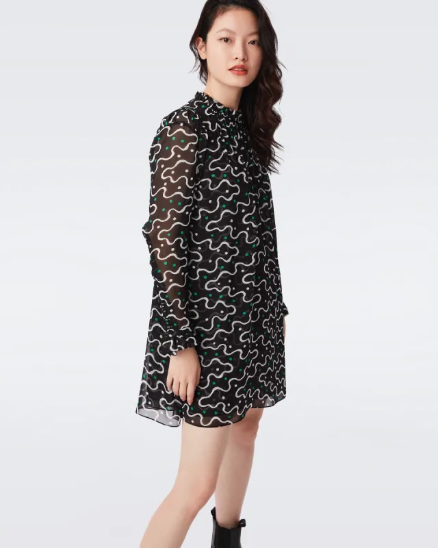 Woodley Chiffon Mini Dress made by Diane Von Furstenberg