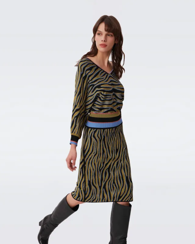 Hazel Knee-Length Knit Skirt sold by Diane Von Furstenberg