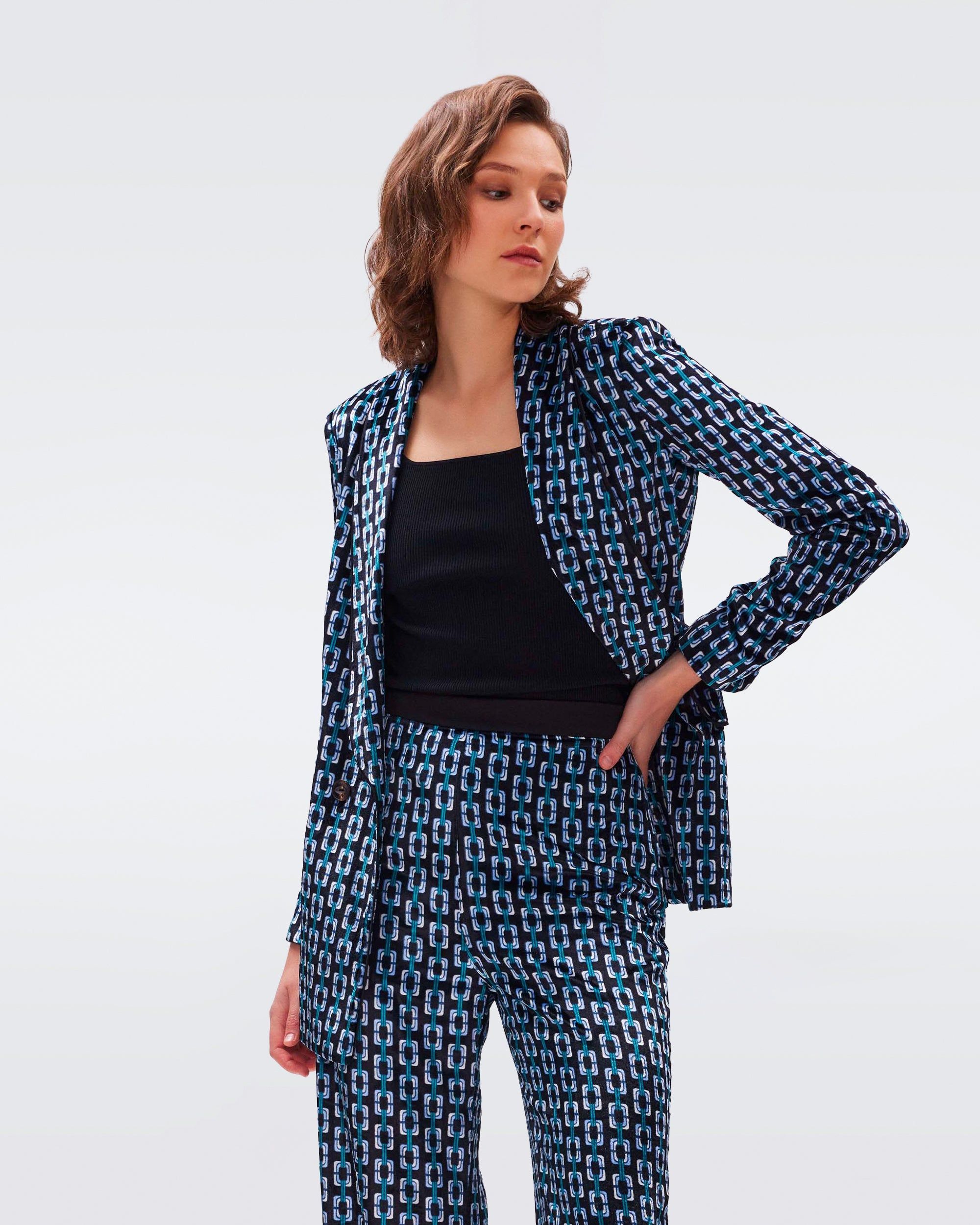 Chiana Velvet Jacket sold by Diane Von Furstenberg product image thumbnail 5