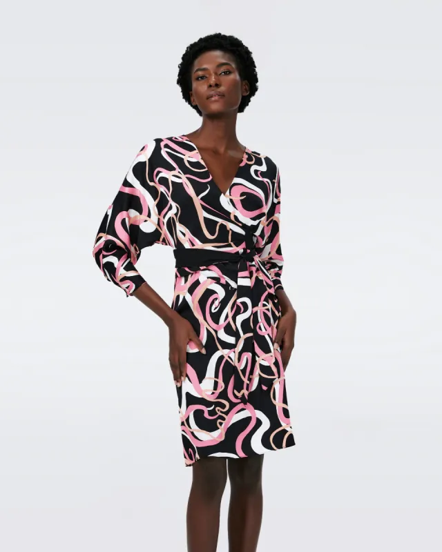 Edwina Knit Jacquard Wrap Dress | Parallel
