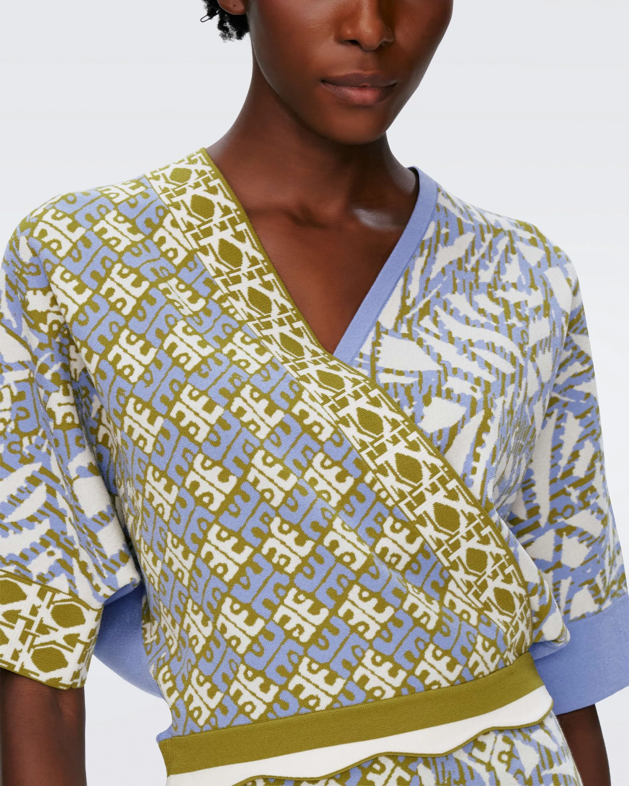 Mellie Knit Jacquard Top sold by Diane Von Furstenberg product image thumbnail 2