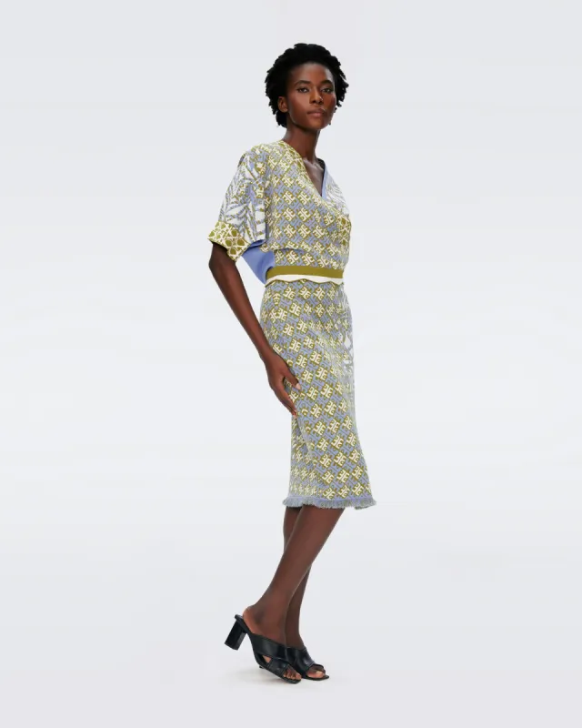 Mellie Knit Jacquard Top sold by Diane Von Furstenberg