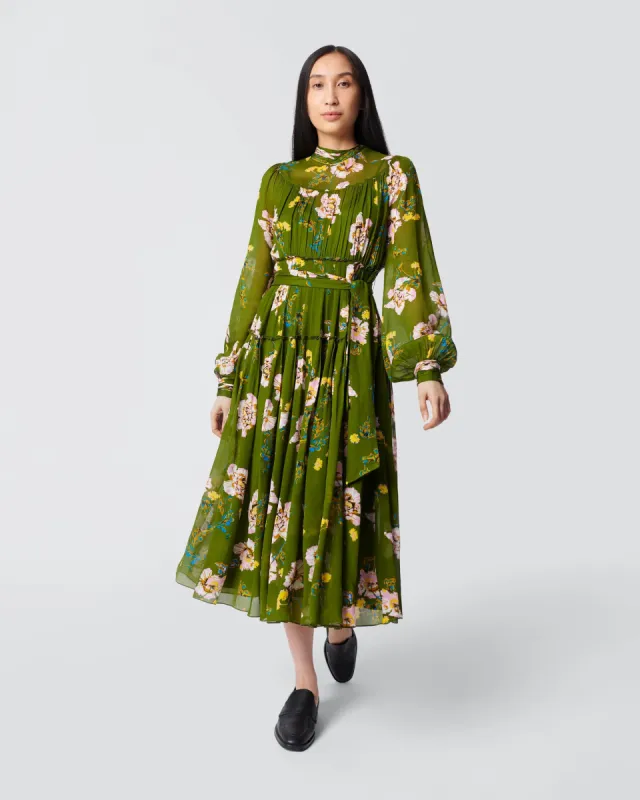Kent Pleated Midi Dress sold by Diane Von Furstenberg