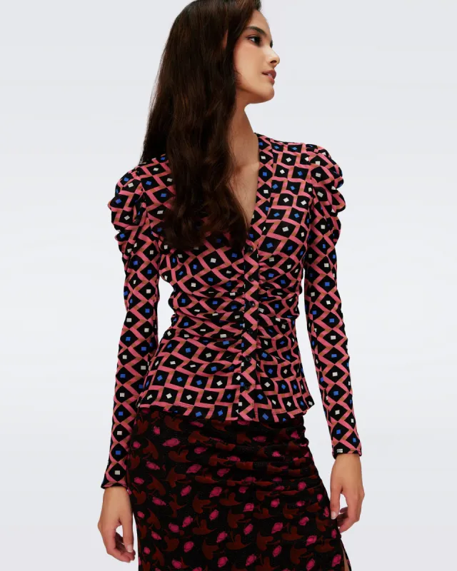 Gladys Reversible Mesh Top sold by Diane Von Furstenberg