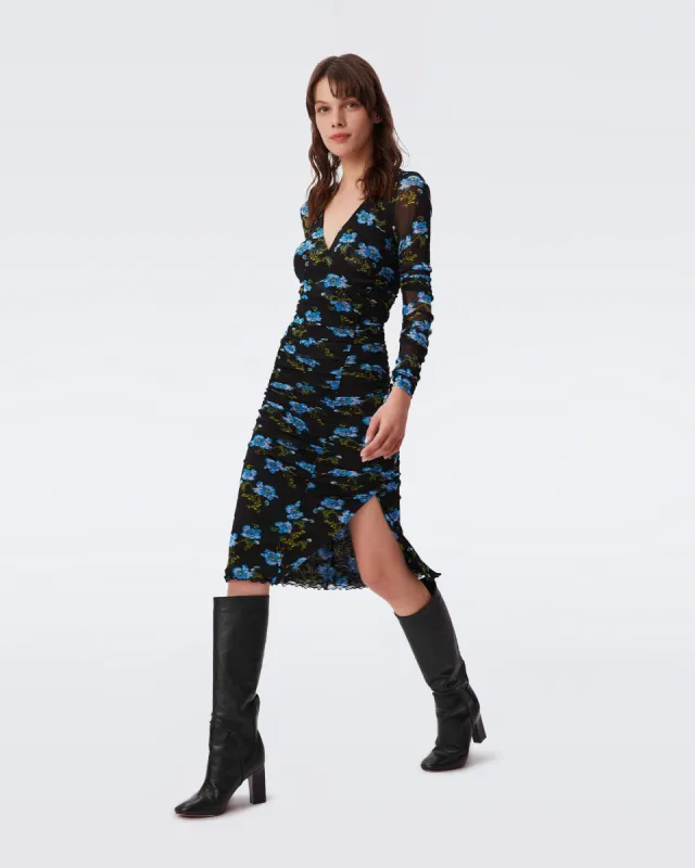 Rochelle Mesh Midi Dress sold by Diane Von Furstenberg