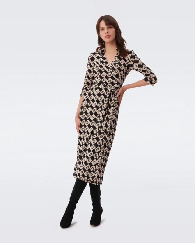 Abigail Silk Jersey Midi Wrap Dress sold by Diane Von Furstenberg