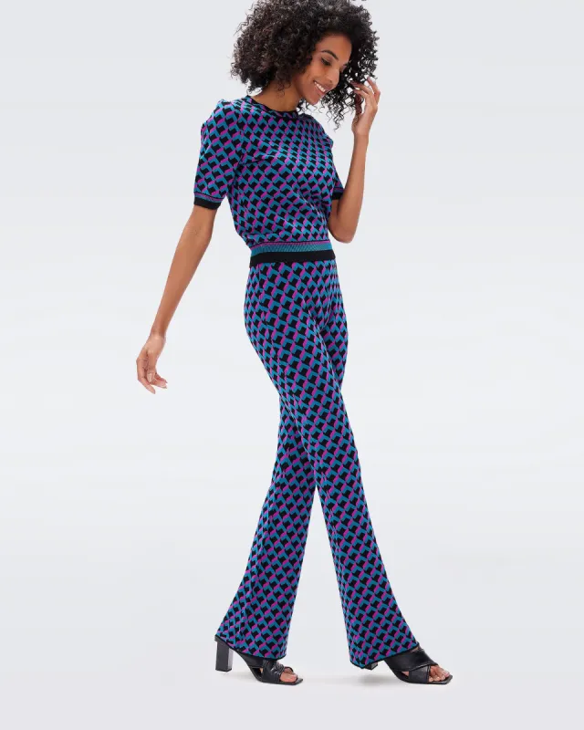 Hatti Knit Jacquard Pants sold by Diane Von Furstenberg