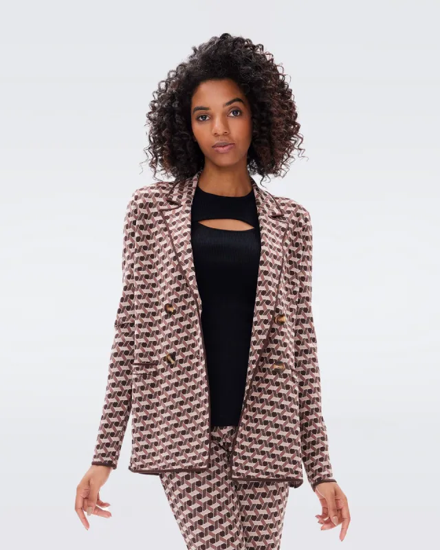 Dion Knit Jacquard Jacket sold by Diane Von Furstenberg