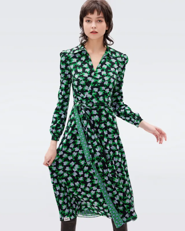 Phoenix Reversible Mesh Wrap Dress sold by Diane Von Furstenberg