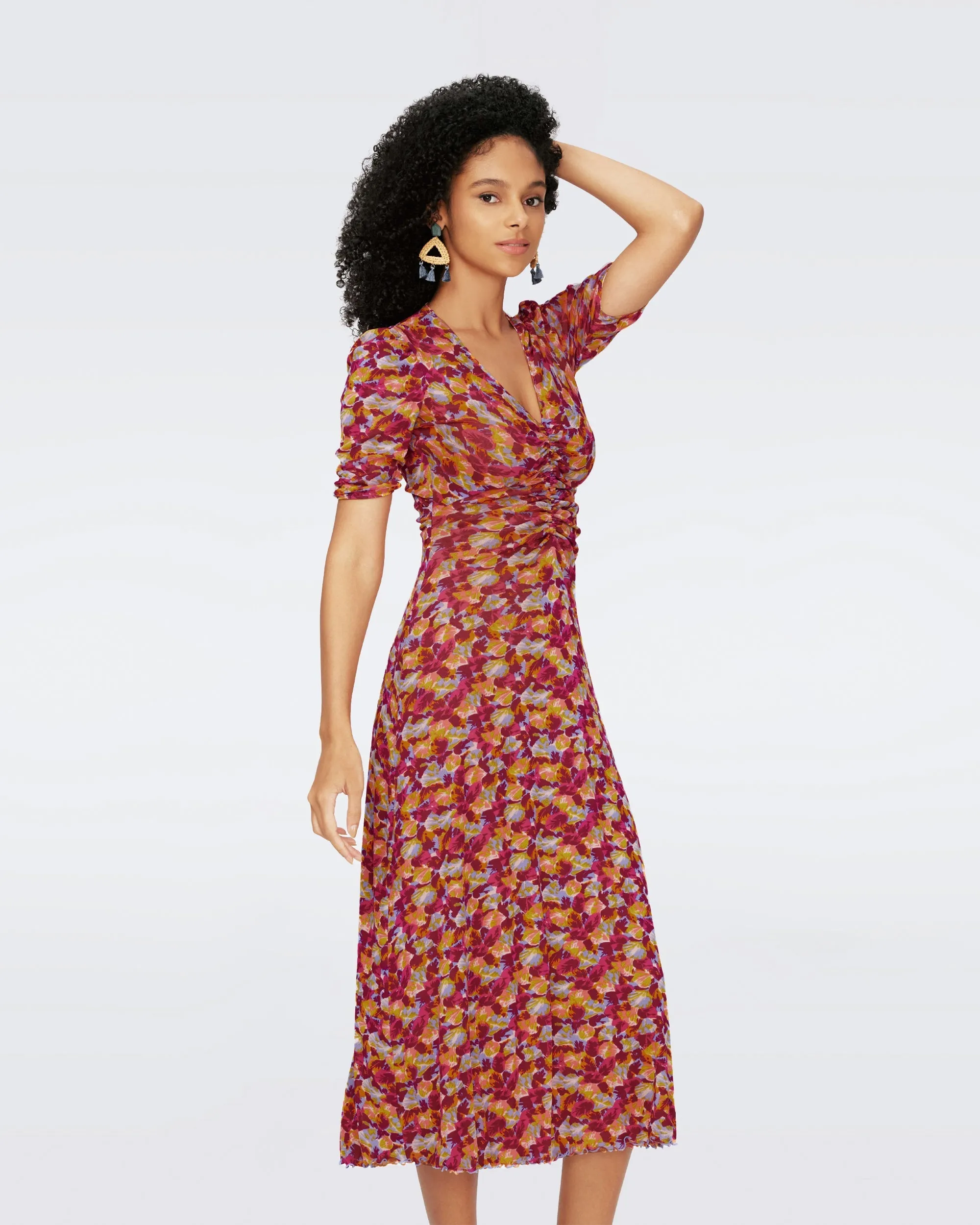 Koren Reversible Mesh Midi Dress sold by Diane Von Furstenberg