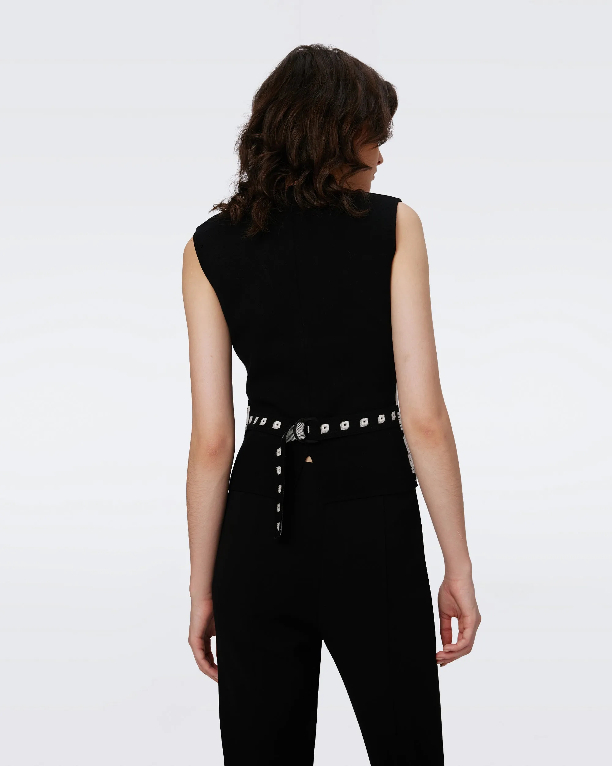Jil Knit Jacquard Vest sold by Diane Von Furstenberg product image thumbnail 3