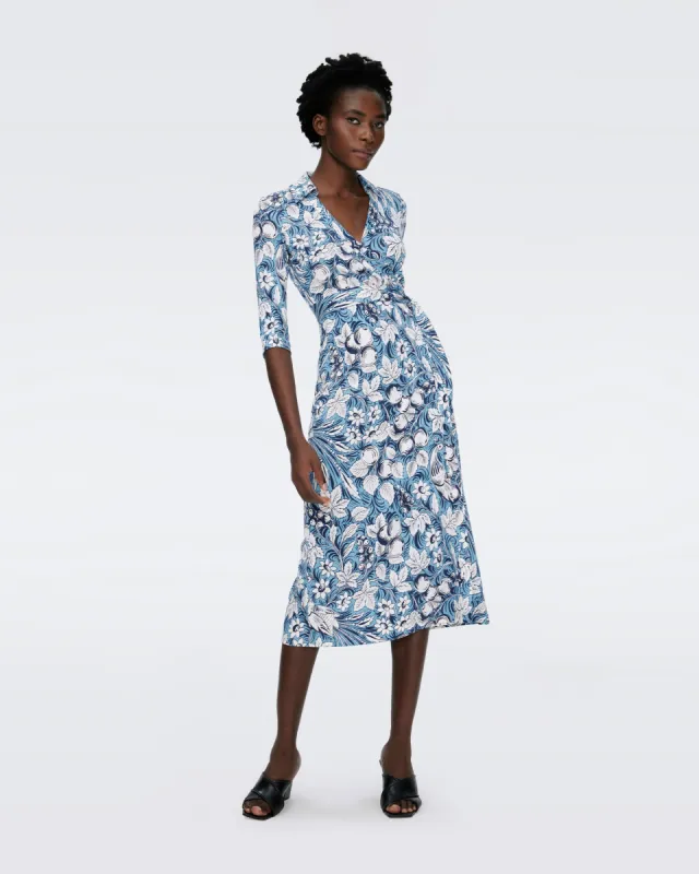 Abigail Silk Jersey Midi Wrap Dress sold by Diane Von Furstenberg