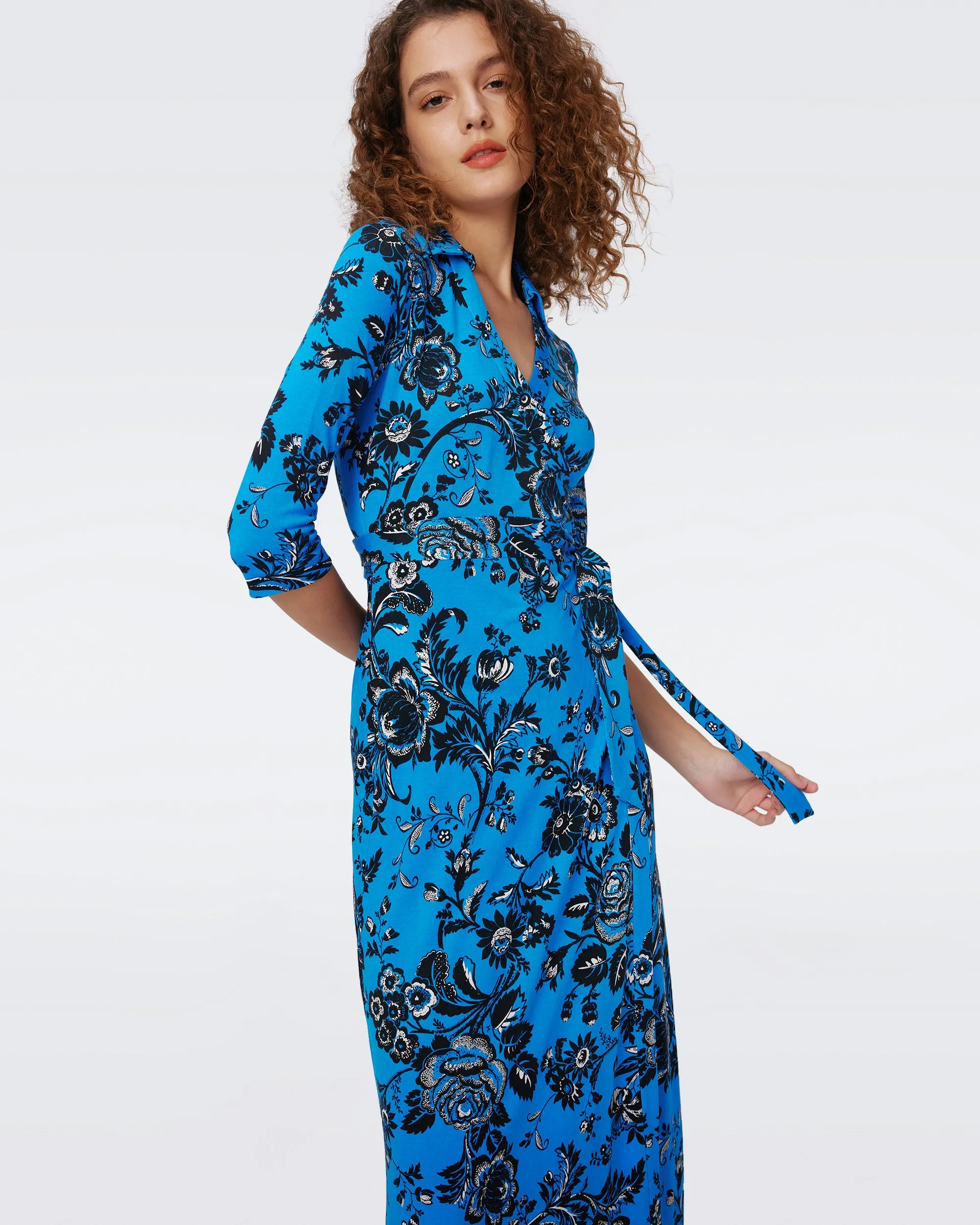 Abigail Silk Jersey Maxi Wrap Dress sold by Diane Von Furstenberg product image thumbnail 5