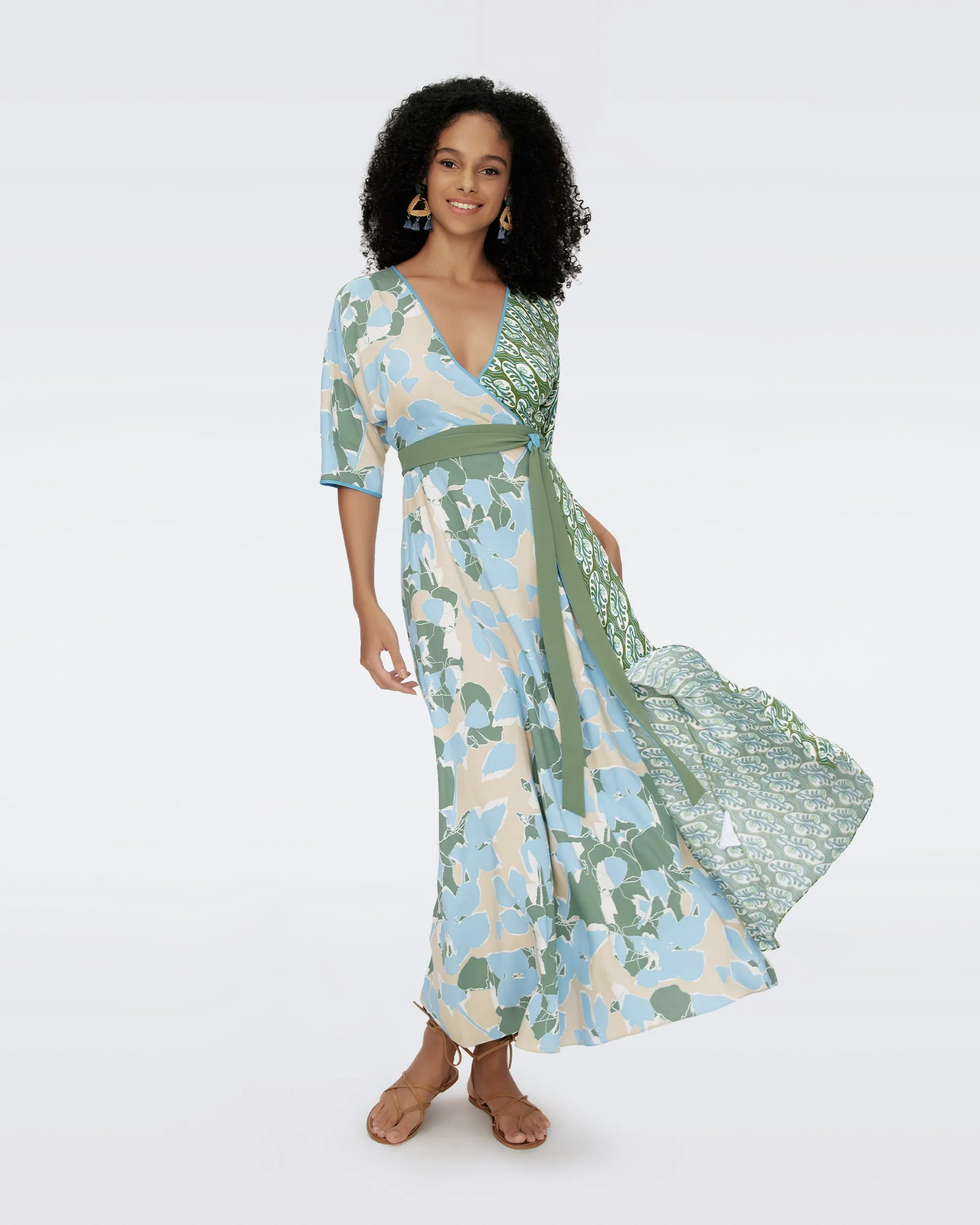 Eloise Faux Wrap Maxi Dress sold by Diane Von Furstenberg