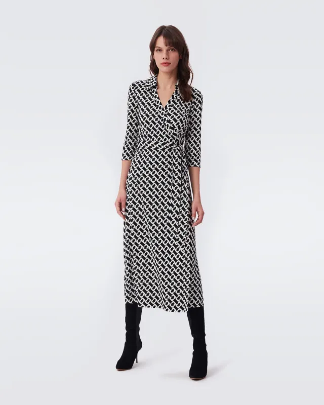 Abigail Silk Jersey Midi Wrap Dress sold by Diane Von Furstenberg