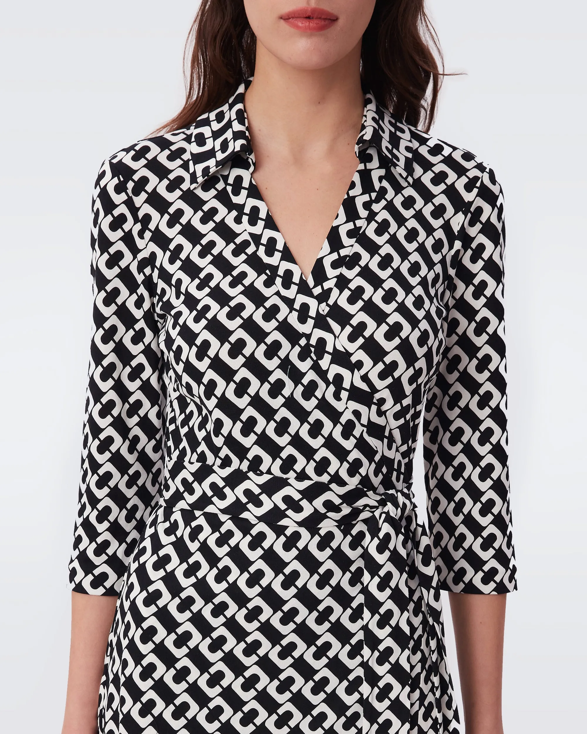 abigail silk jersey midi wrap dress DVF