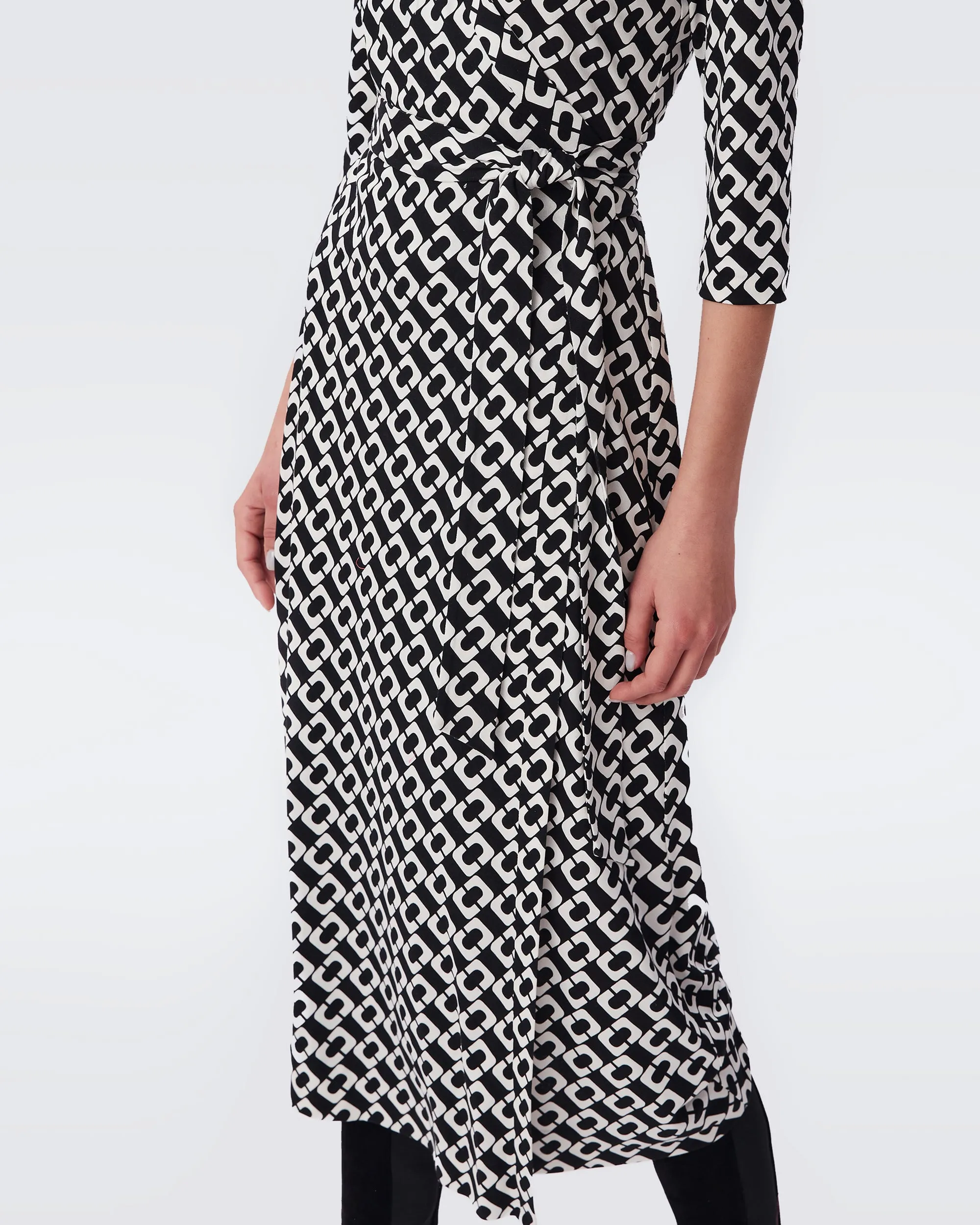 abigail silk jersey midi wrap dress Diane Von Furstenberg Abigail Silk Jersey Maxi Wrap Dress - Twigs Green