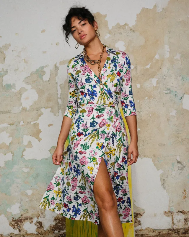 Abigail Silk Jersey Midi Wrap Dress sold by Diane Von Furstenberg