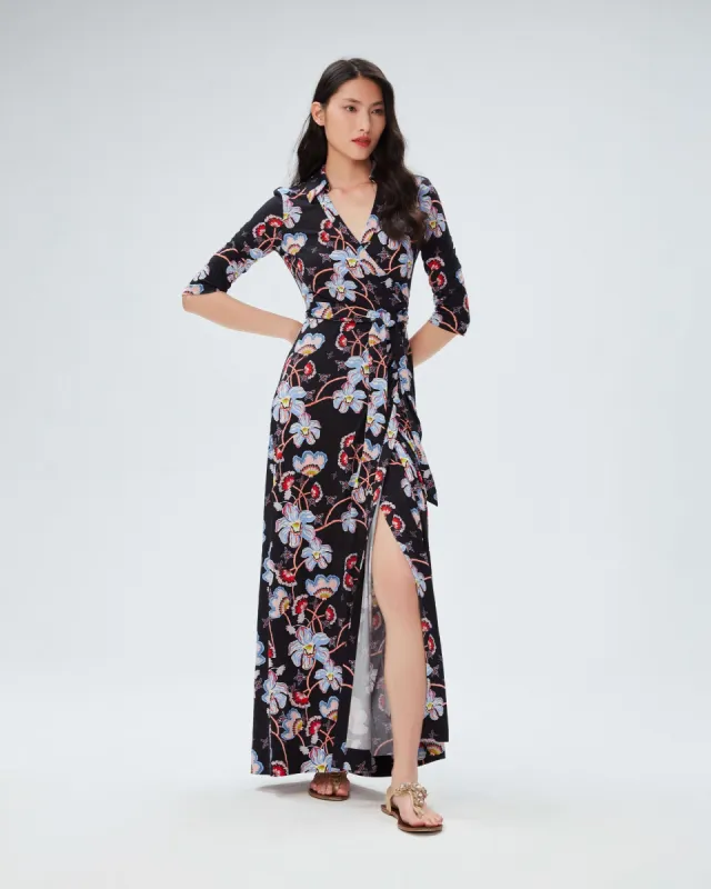 Abigail Silk Jersey Maxi Wrap Dress sold by Diane Von Furstenberg