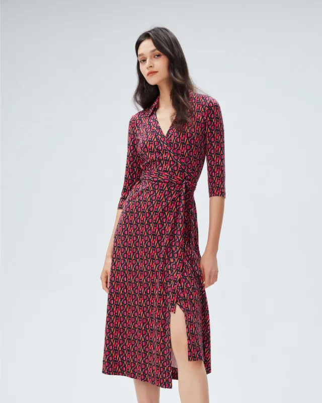 Abigail Silk Jersey Midi Wrap Dress sold by Diane Von Furstenberg