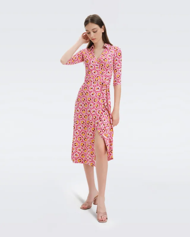 Abigail Silk Jersey Midi Wrap Dress sold by Diane Von Furstenberg