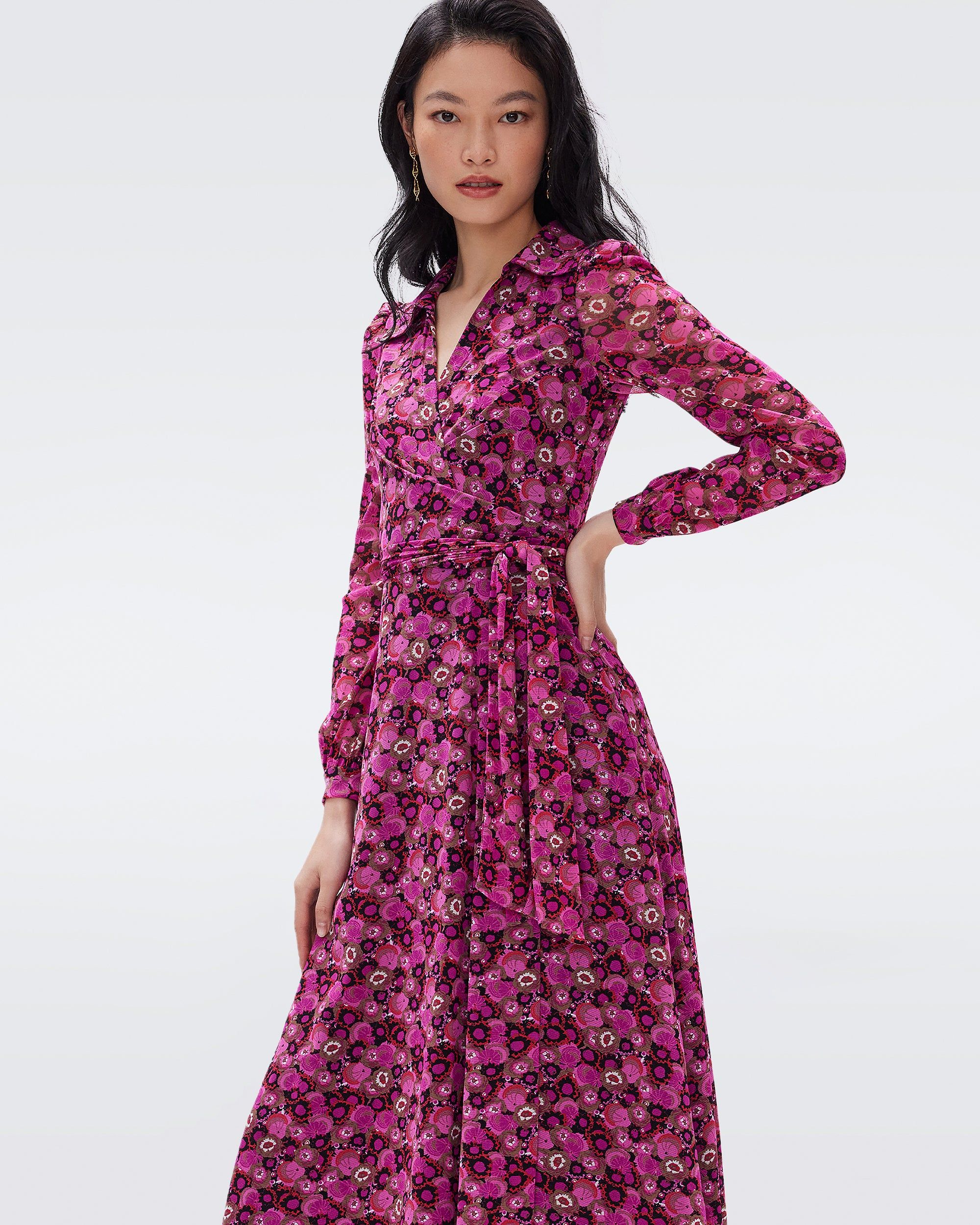 Phoenix Mesh Wrap Dress sold by Diane Von Furstenberg product image thumbnail 5
