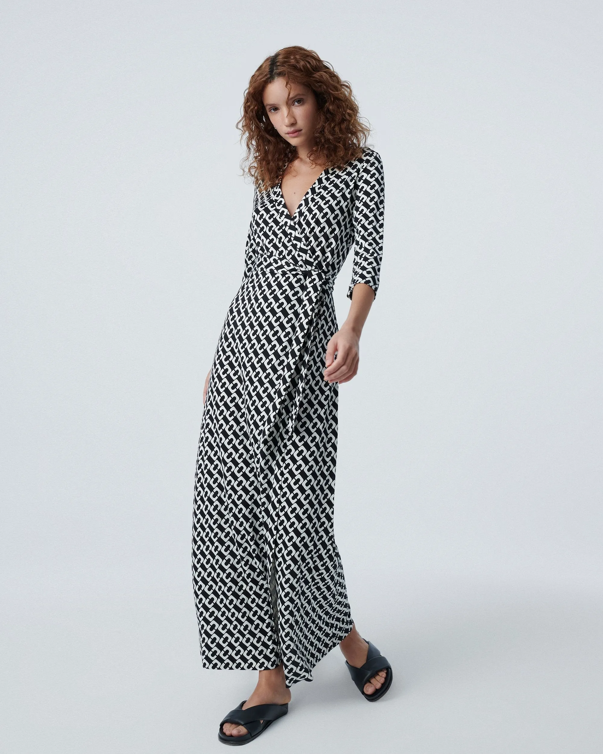 Abigail Silk Jersey Maxi Wrap Dress sold by Diane Von Furstenberg