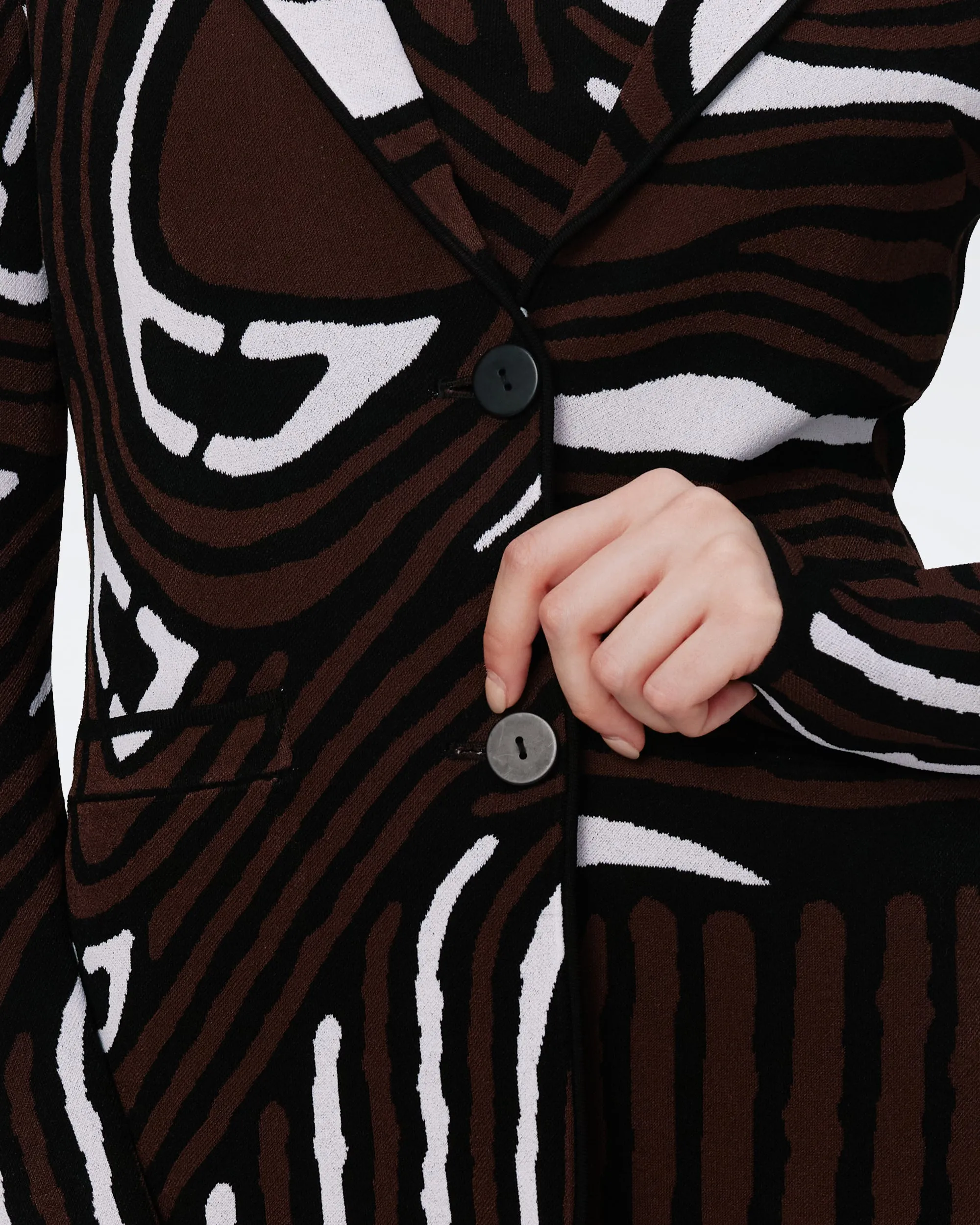 Ibrox Knit Jacquard Jacket sold by Diane Von Furstenberg product image thumbnail 4