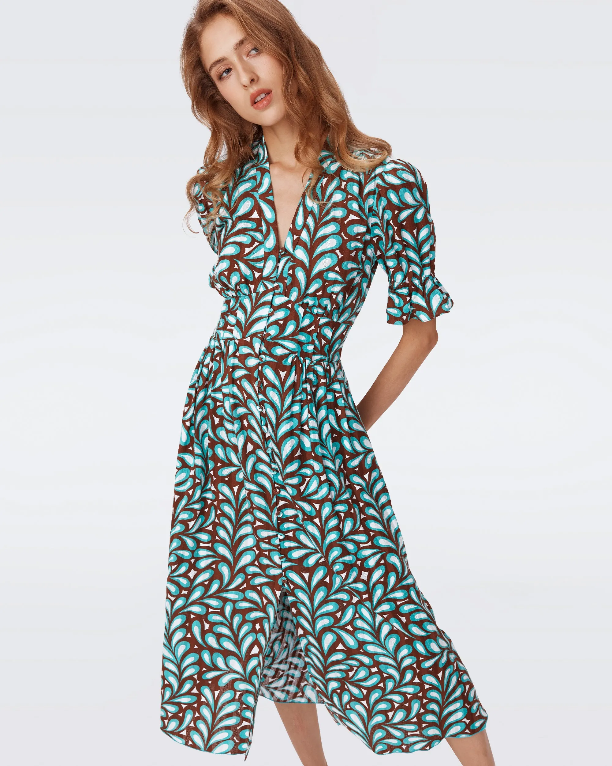 Erica Cotton Midi Dress sold by Diane Von Furstenberg product image thumbnail 5