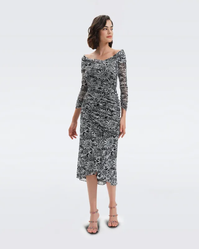 Ganesa Mesh Midi Dress sold by Diane Von Furstenberg