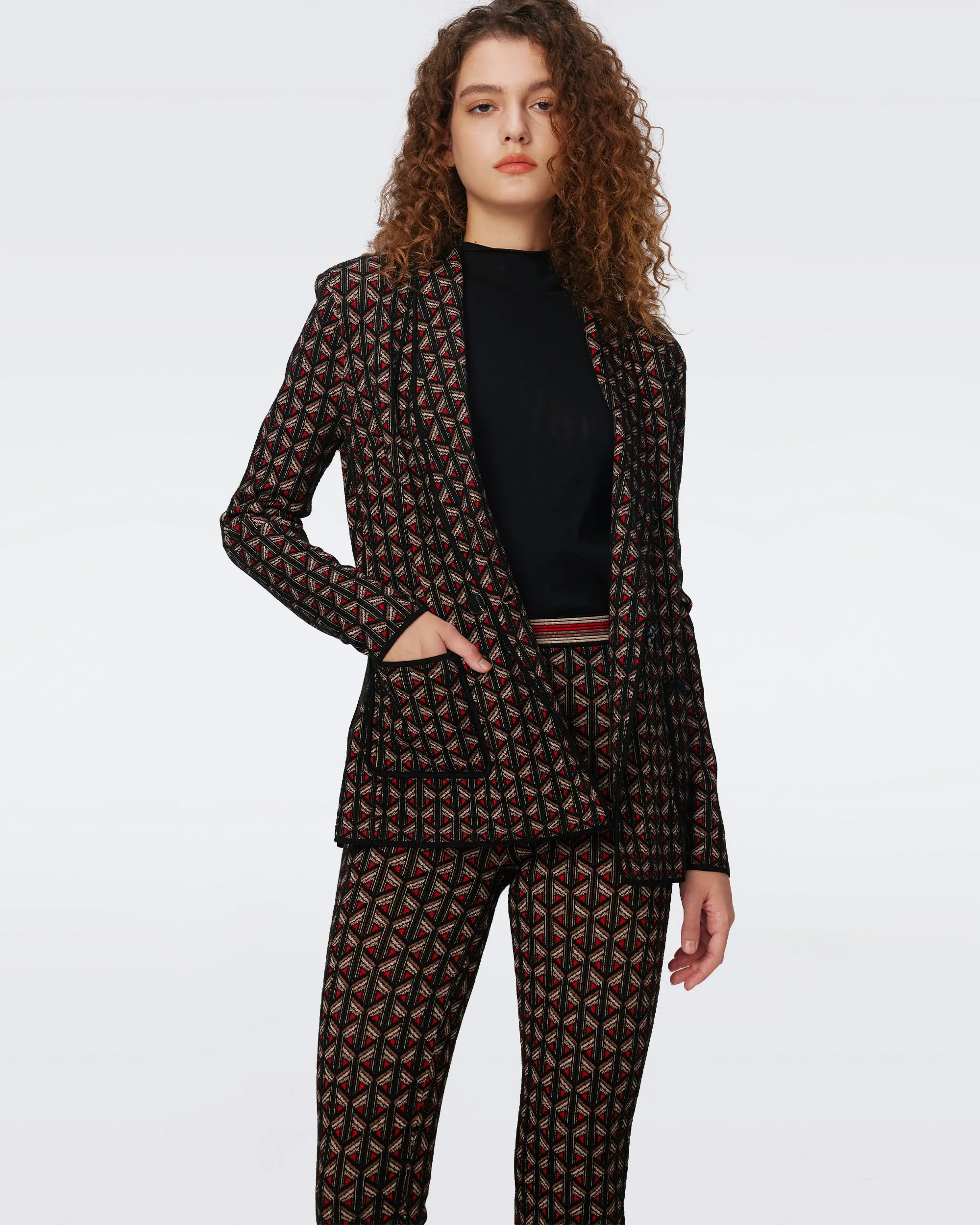 Ashdon Knit Jacquard Pants sold by Diane Von Furstenberg product image thumbnail 5