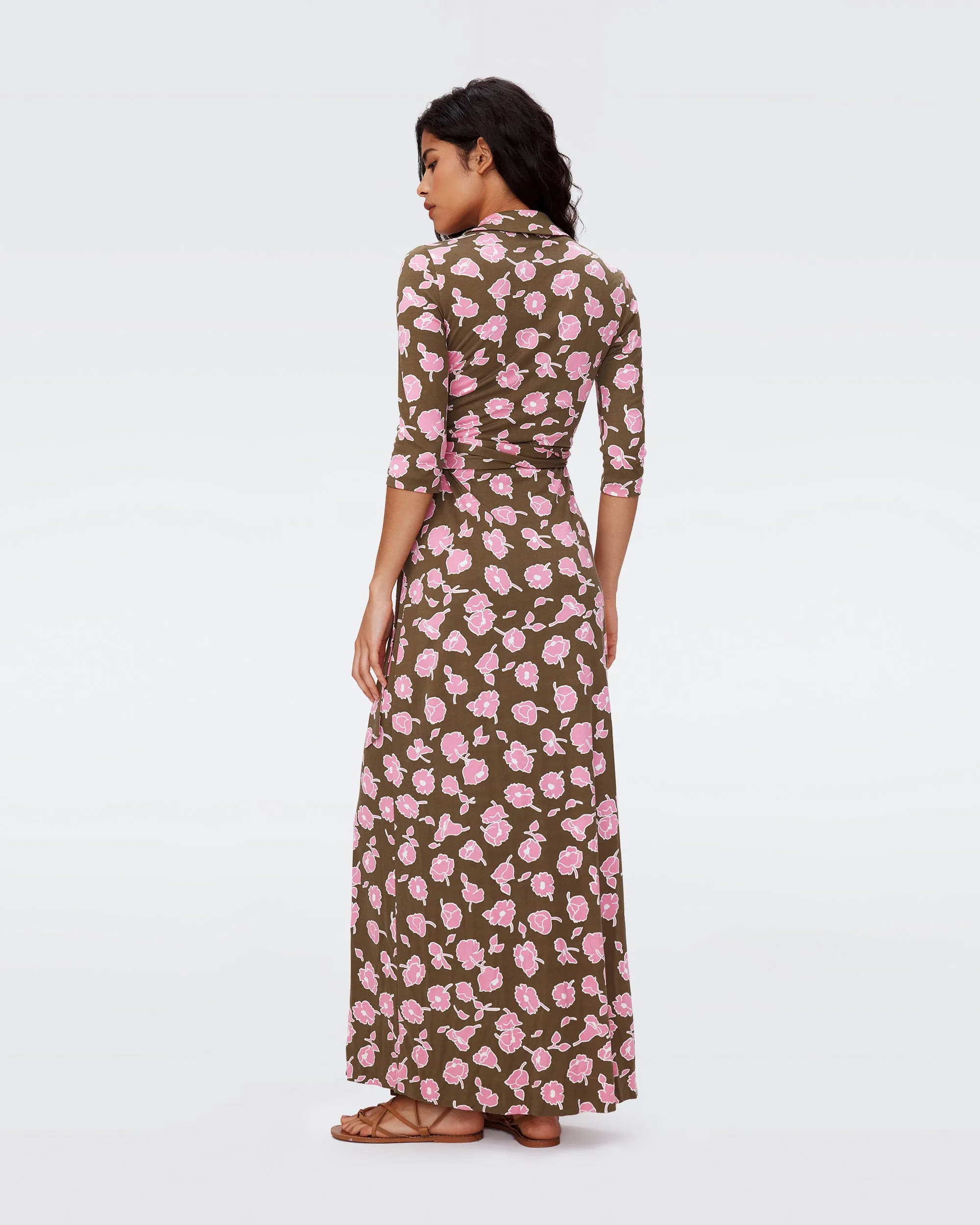 Abigail Silk Jersey Maxi Wrap Dress sold by Diane Von Furstenberg product image thumbnail 3