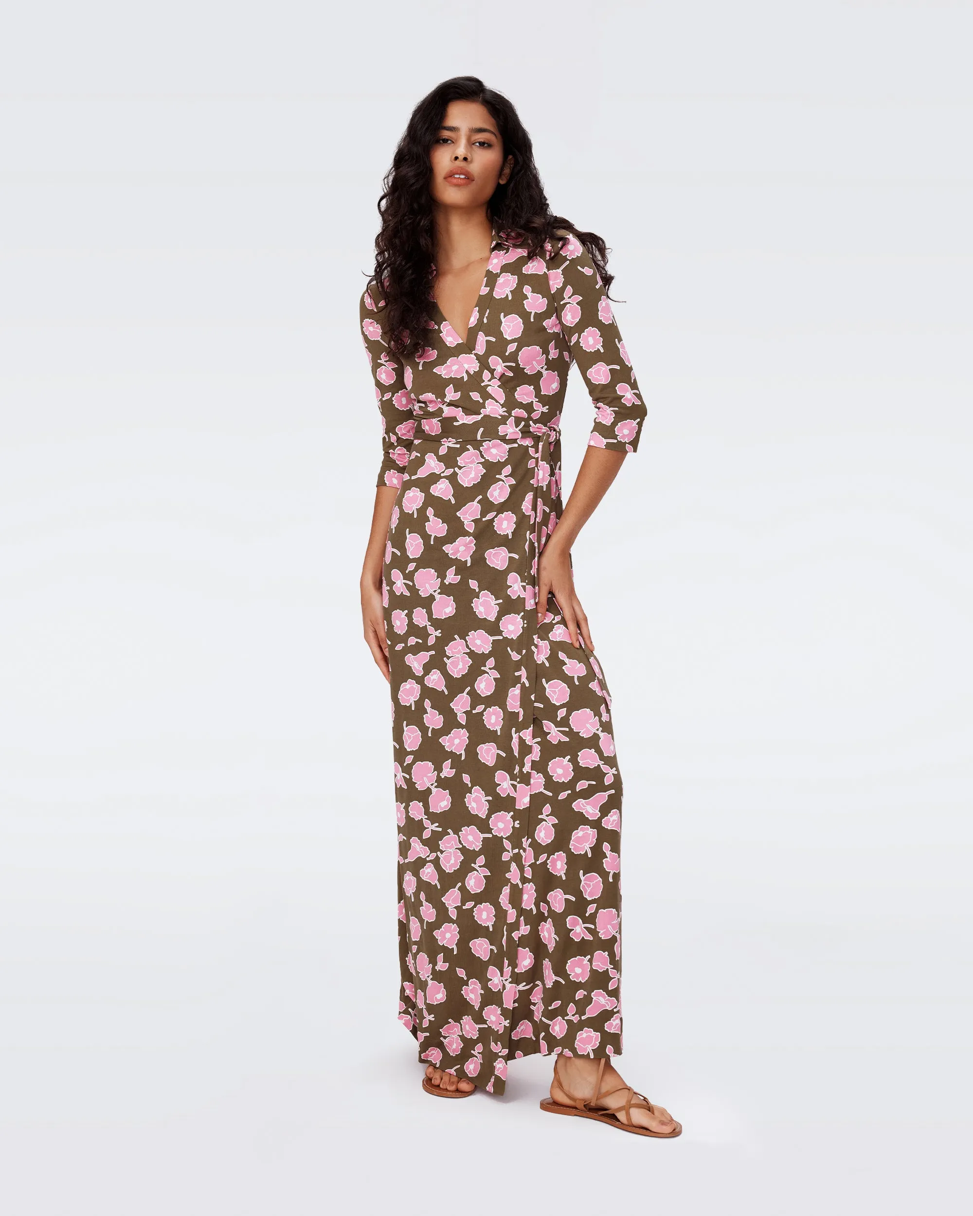 Abigail Silk Jersey Maxi Wrap Dress sold by Diane Von Furstenberg