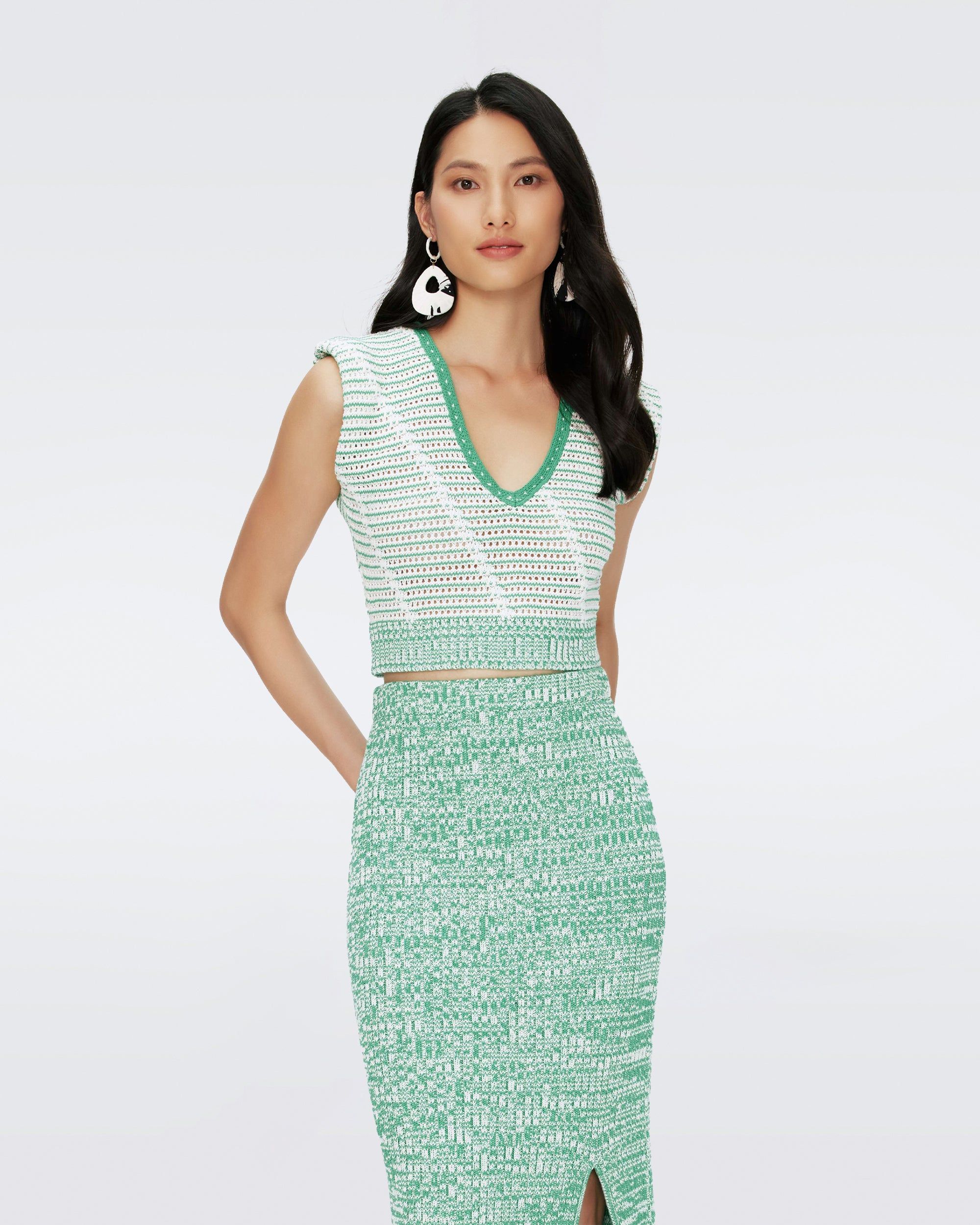 Claud Crochet Top sold by Diane Von Furstenberg