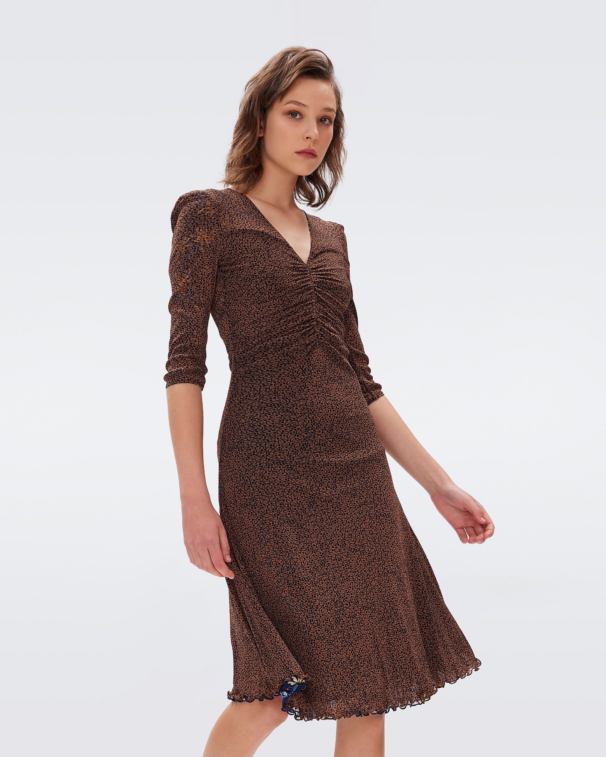 Ivan Reversible Mesh Dress sold by Diane Von Furstenberg