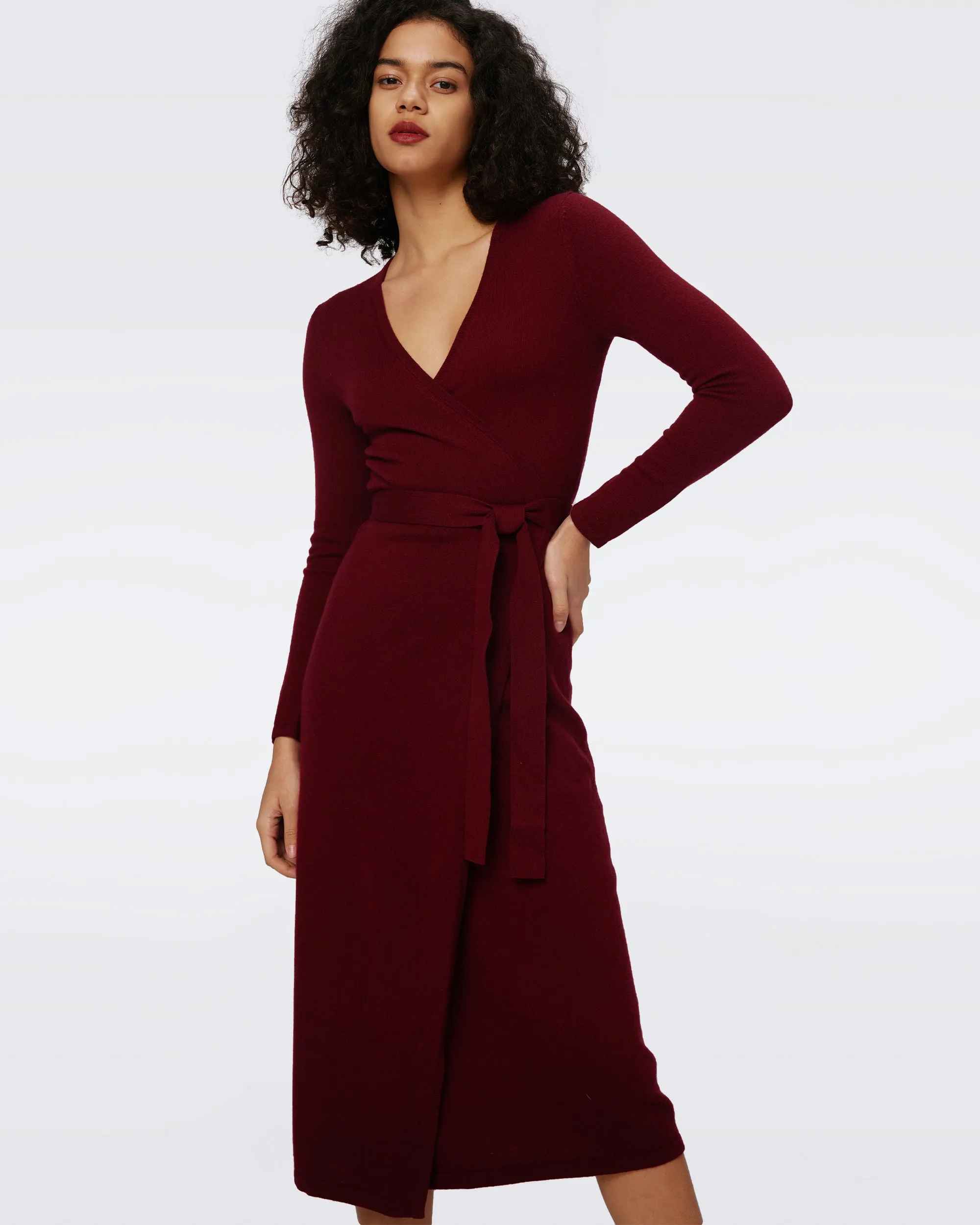 Astrid Wool-Cashmere Wrap Dress sold by Diane Von Furstenberg product image thumbnail 5