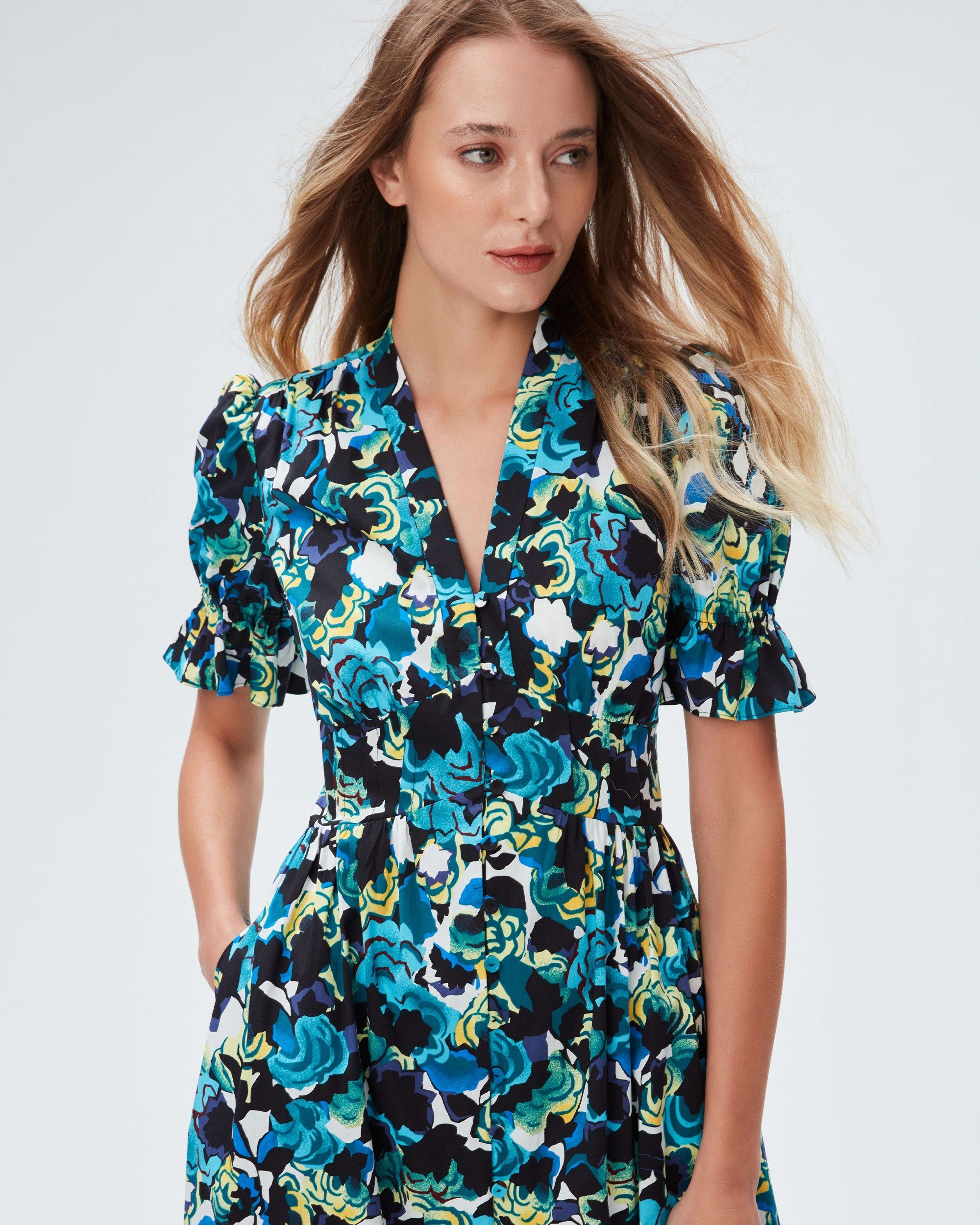 Erica Cotton Midi Dress sold by Diane Von Furstenberg product image thumbnail 2