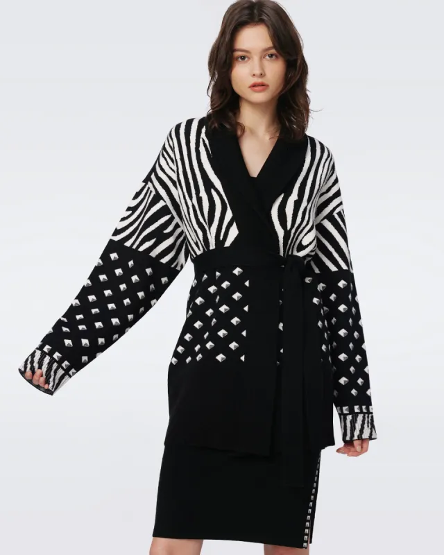 Lee Knit Jacquard Cardigan sold by Diane Von Furstenberg