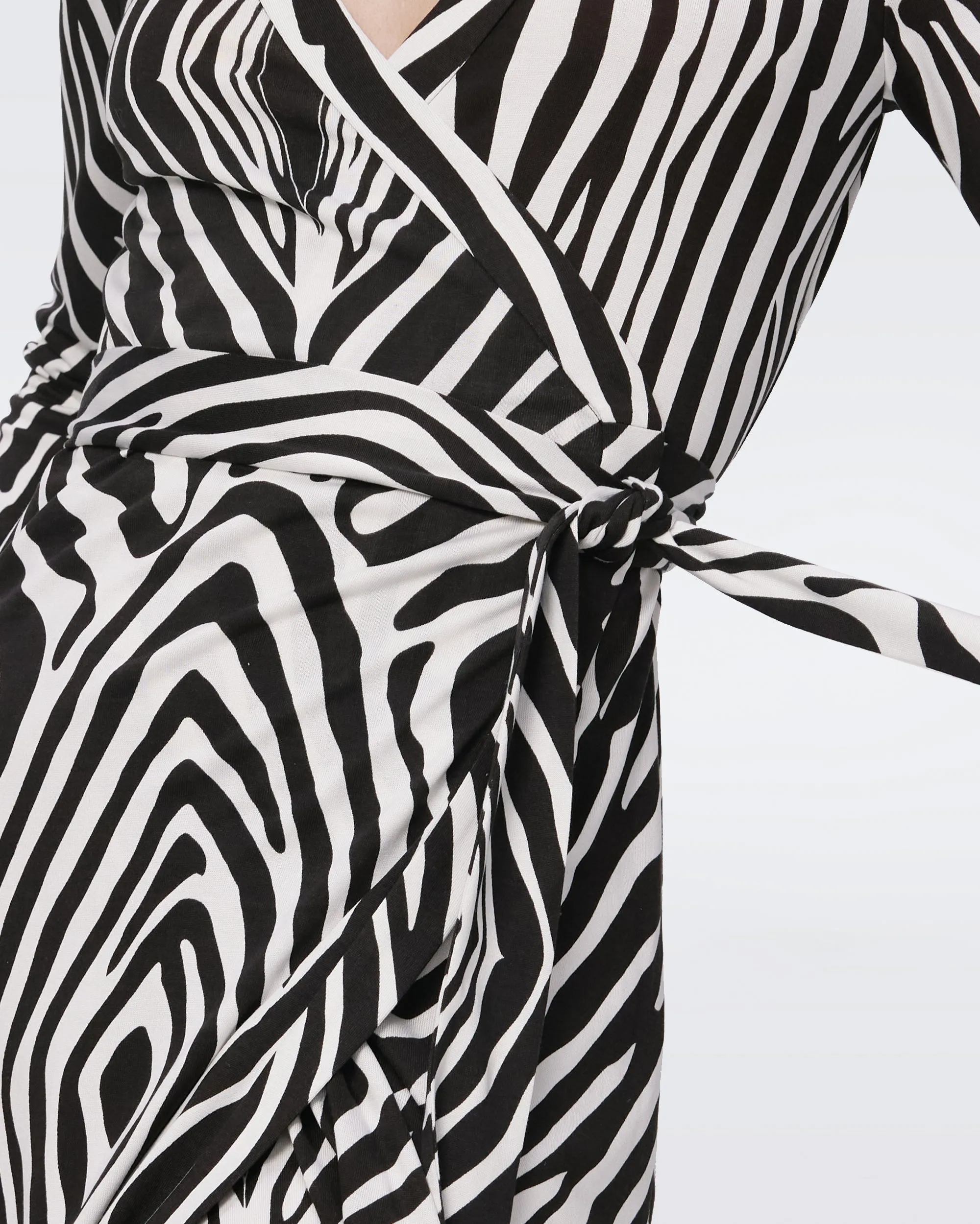 Abigail Silk Jersey Long Sleeve Midi Wrap Dress sold by Diane Von Furstenberg product image thumbnail 4