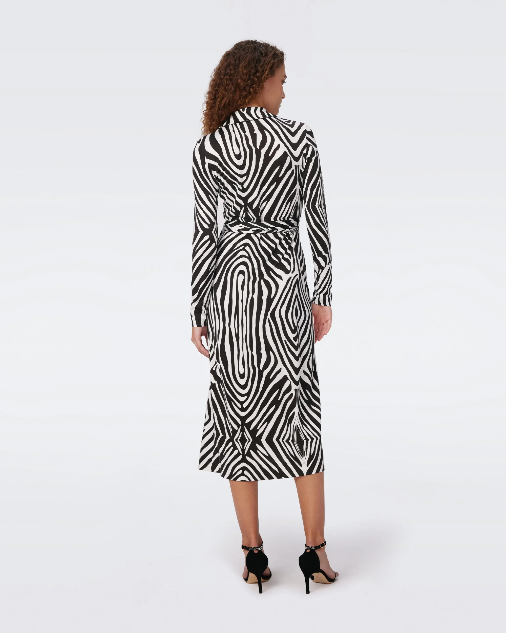 Abigail Silk Jersey Long Sleeve Midi Wrap Dress sold by Diane Von Furstenberg product image thumbnail 3
