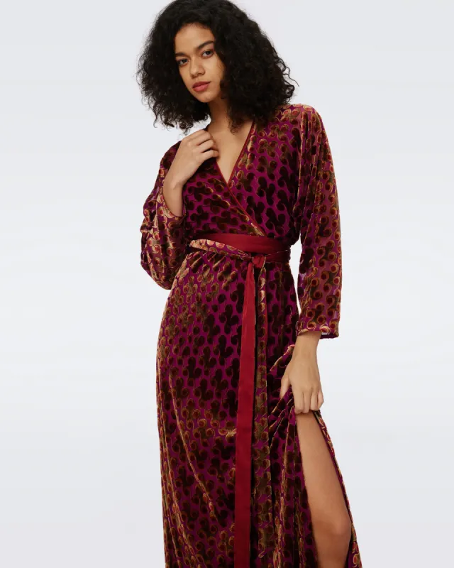 Babette Velvet Wrap Dress made by Diane Von Furstenberg