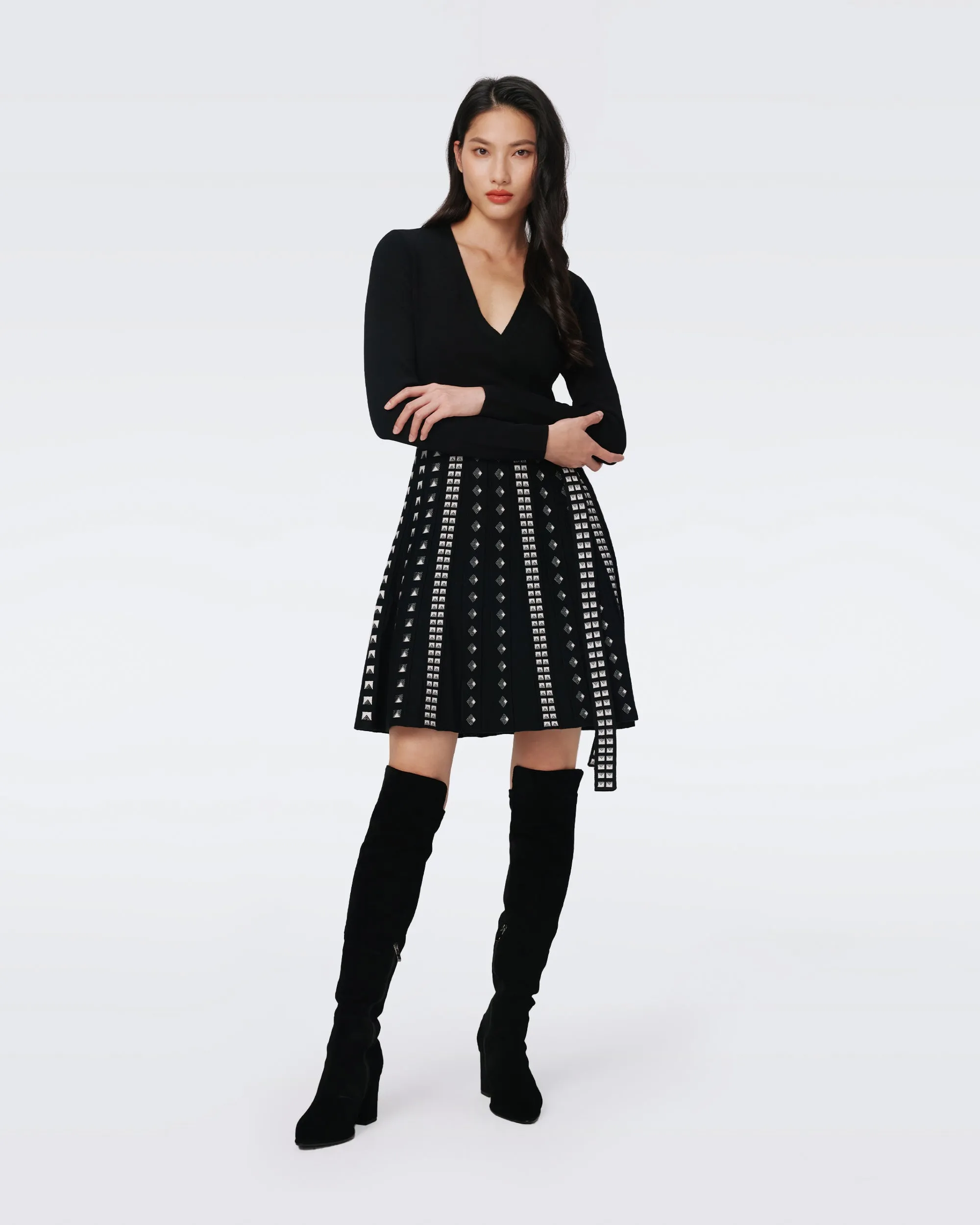Chelsea Knit Jacquard Dress sold by Diane Von Furstenberg