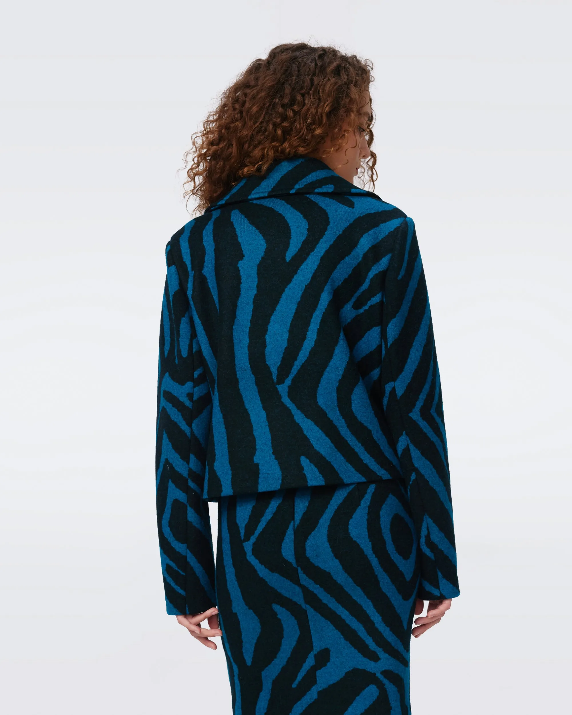 Yilia Jacquard Coat sold by Diane Von Furstenberg product image thumbnail 3
