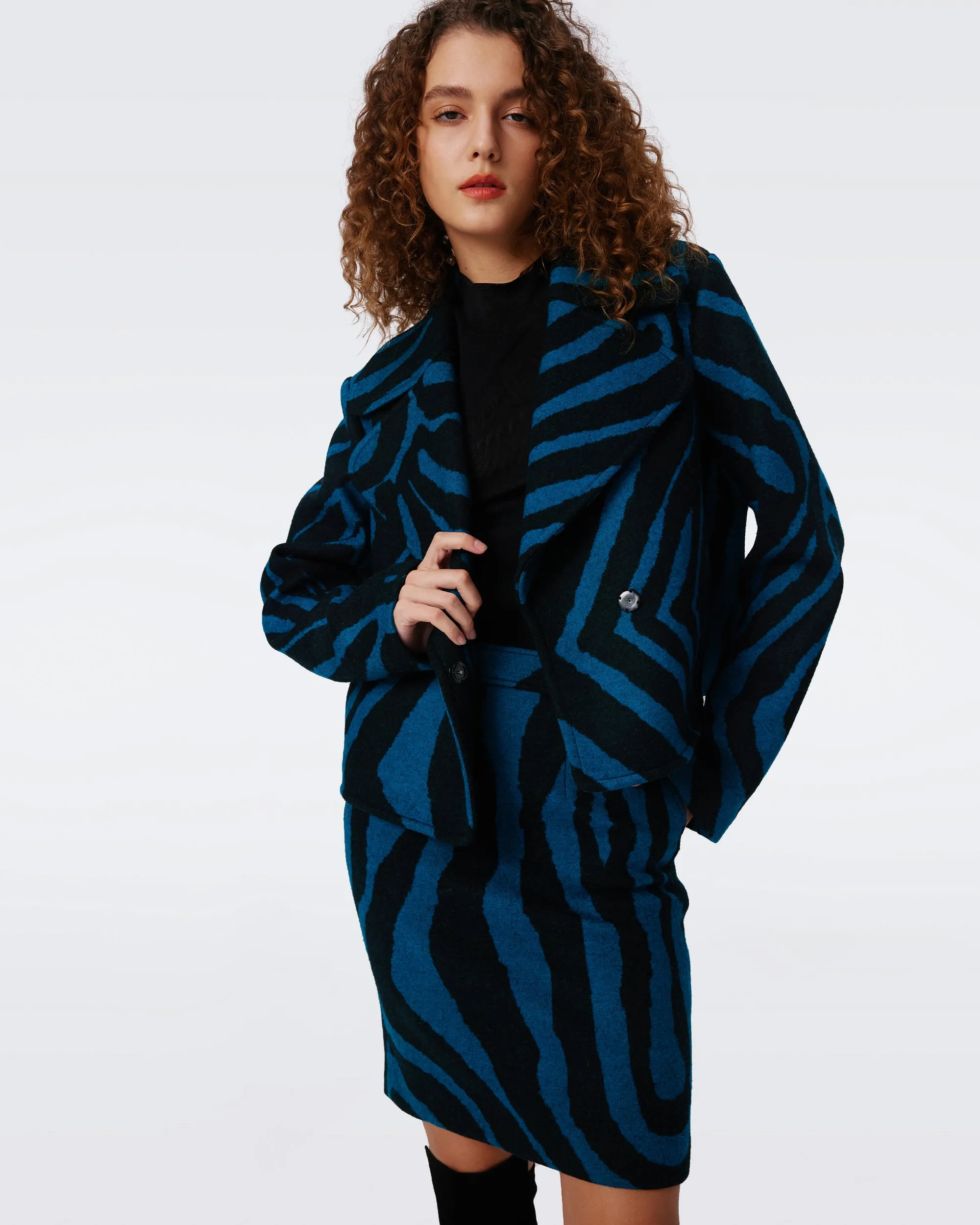 Yilia Jacquard Coat sold by Diane Von Furstenberg product image thumbnail 5