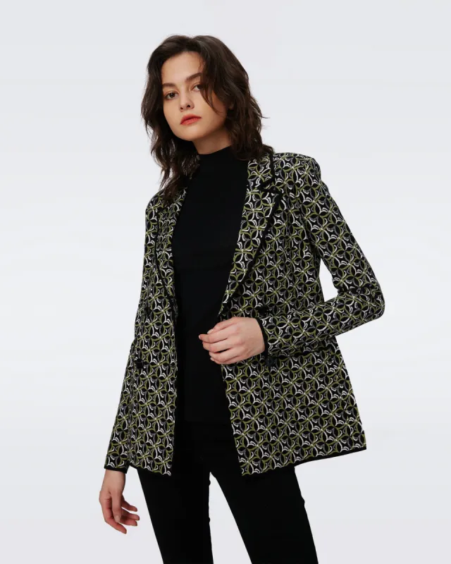 Dion Knit Jacquard Jacket sold by Diane Von Furstenberg