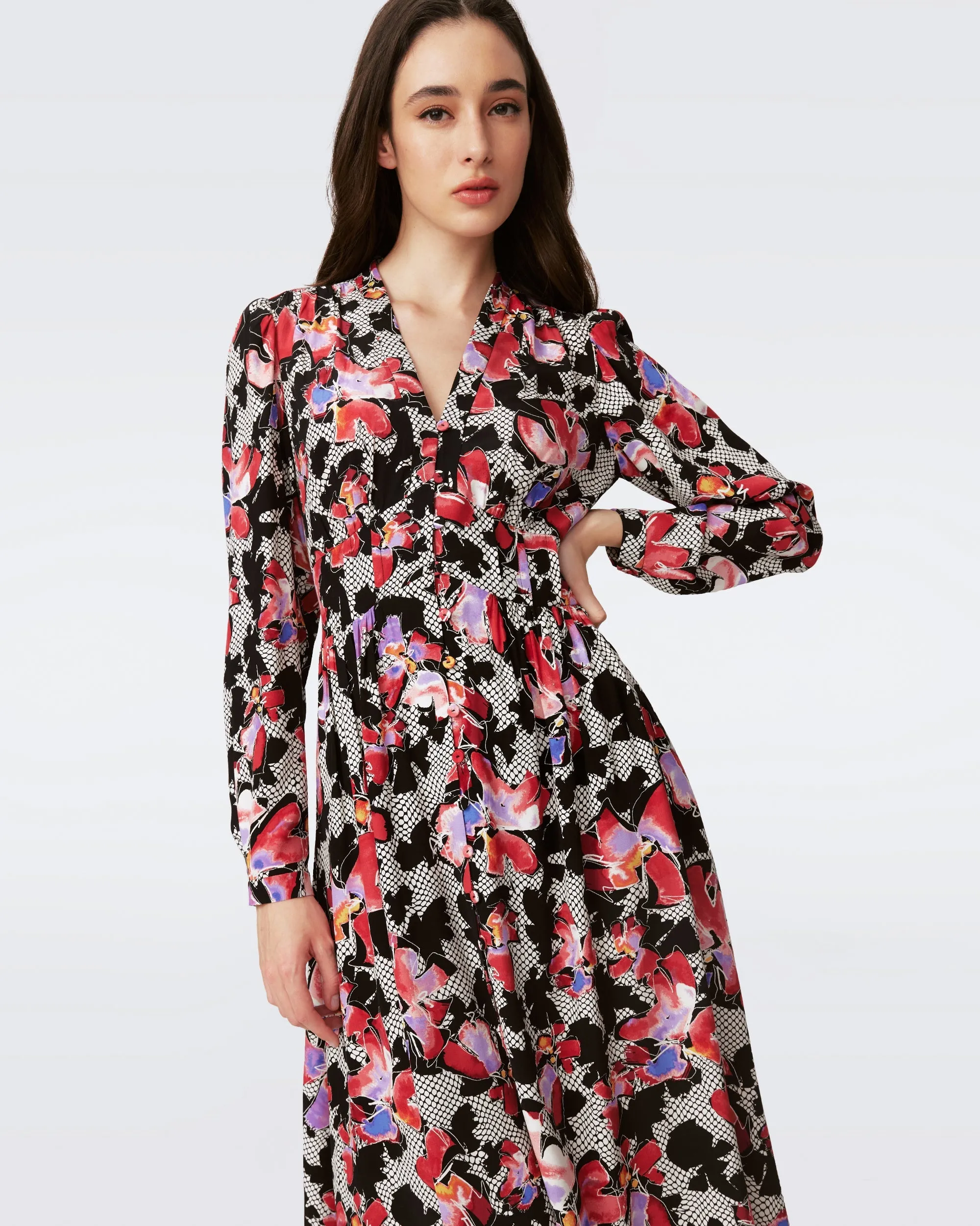 Erica Long Sleeve Midi Dress sold by Diane Von Furstenberg product image thumbnail 5