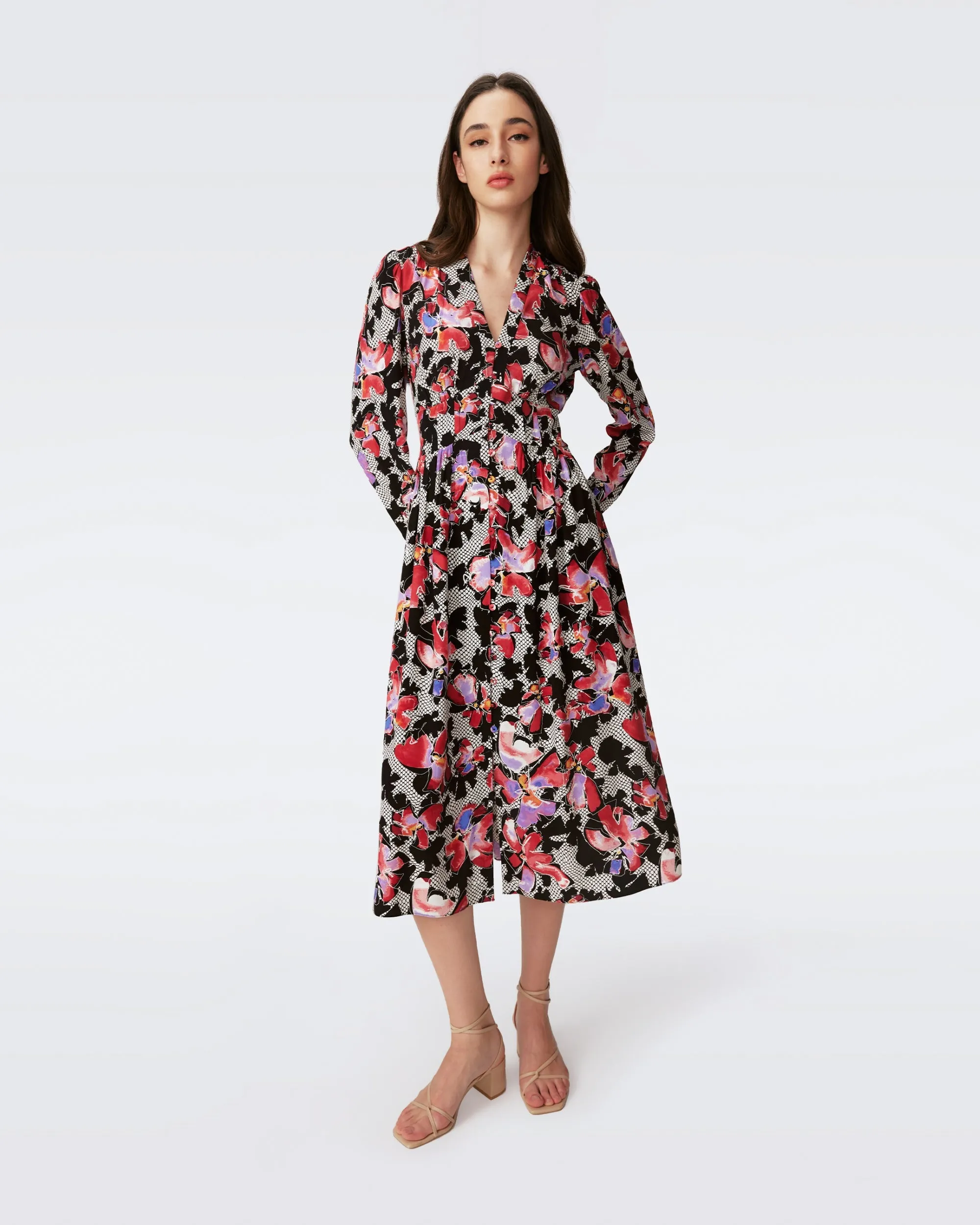 Erica Long Sleeve Midi Dress sold by Diane Von Furstenberg