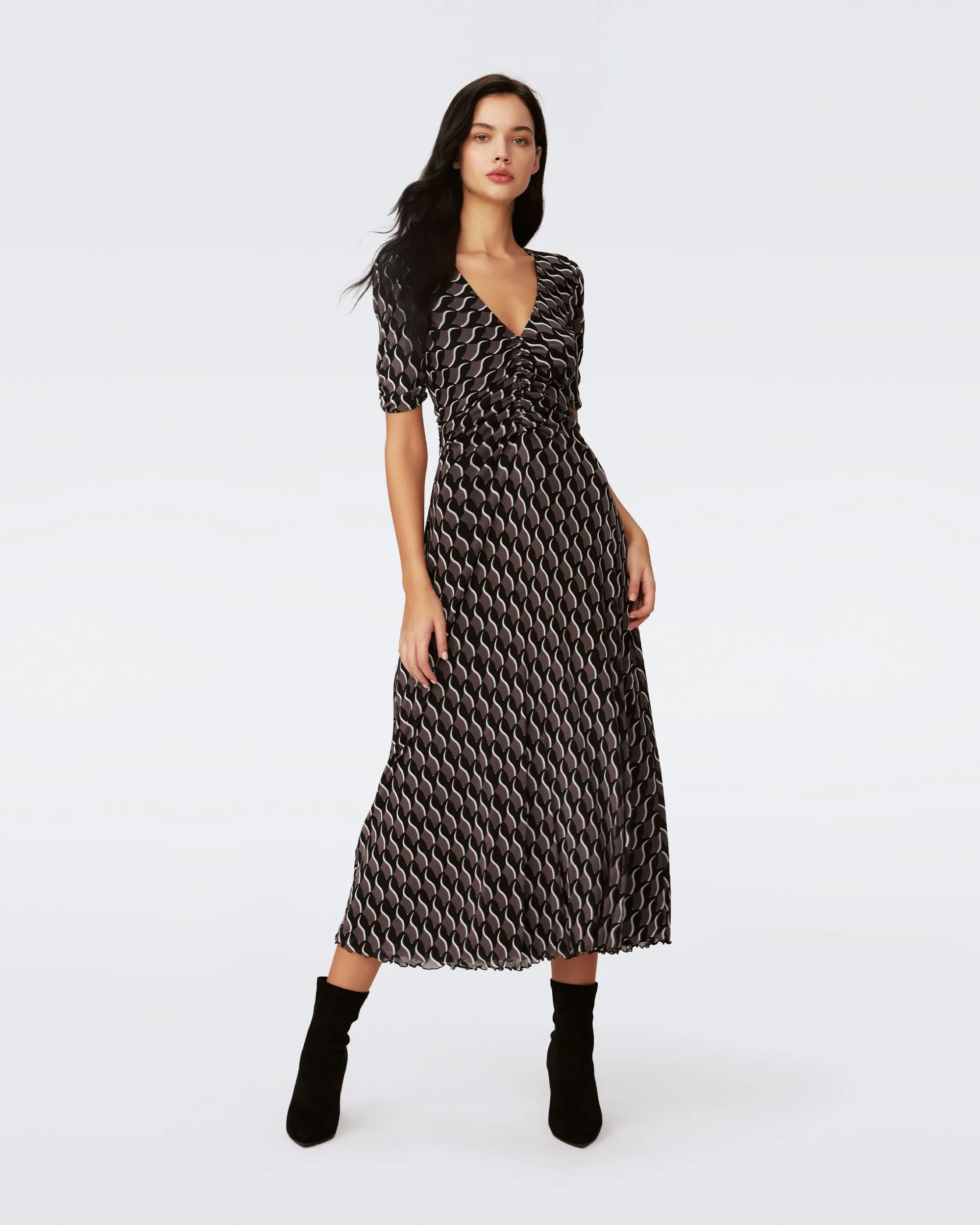 Koren Reversible Midi Mesh Dress sold by Diane Von Furstenberg