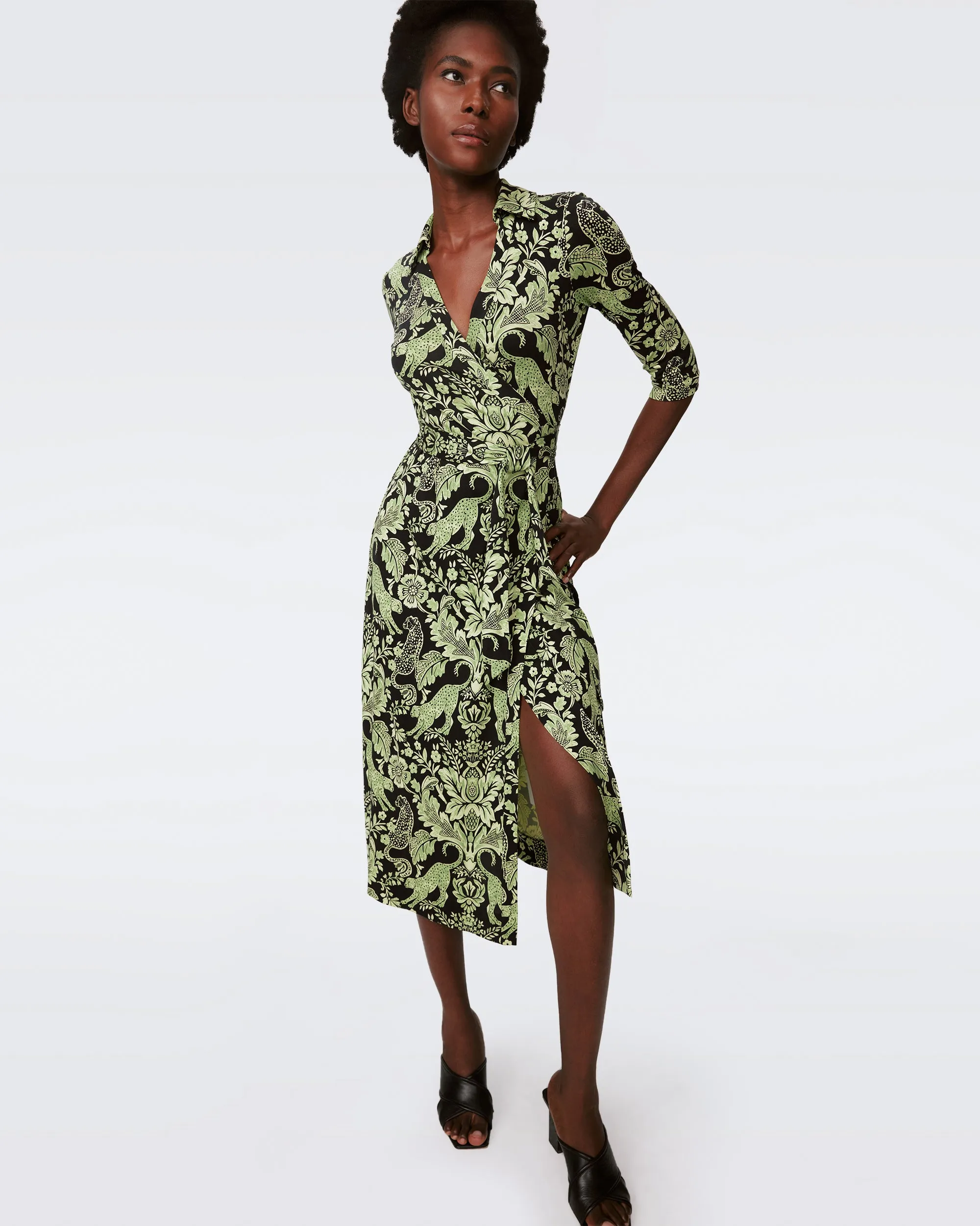 Abigail Silk Jersey Midi Wrap Dress sold by Diane Von Furstenberg product image thumbnail 5