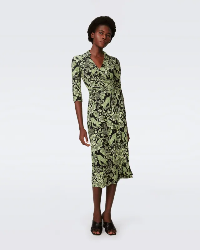 Abigail Silk Jersey Midi Wrap Dress sold by Diane Von Furstenberg